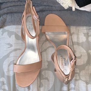 Womens Nude Mini Heels